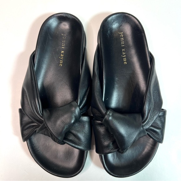 Jenni Kayne Leather Knot Sandals Black Size 38 - Picture 6 of 16